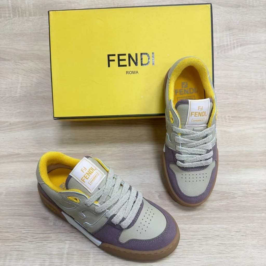 Campus Estilo High-Appearance Shallow Mouth fendi Super Soft Low-Top Sneakers Homens Mulheres Mesmo Estilo Lixo Estilo Diário Confortável ins Straps