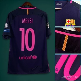 16-17barcelona No. 10 MESSI Jersey Retro NEYNAR JR JR Jersey Futebol Jersey personalizado Liga Europeia Jersey Jerusalém