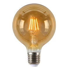 Lâmpada Filamento LED G95 4W E27 Âmbar Retrô Vintage 110V~220V | Bivolt