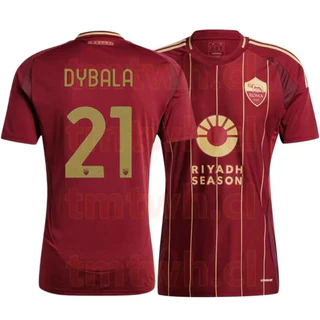 Roma 2024/25 Casa Camisola Vermelha de Futebol Masculina PLCI