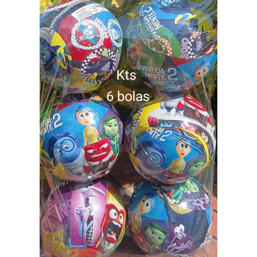 Kit 06 Bolas Divertidamente Surprise Bonecos Sortidos | Shopee Brasil