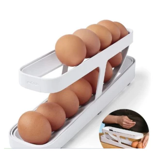 Porta Ovos Bandeja Dispenser Rolante Organizadora de Bancada Geladeira ate 14 Un.