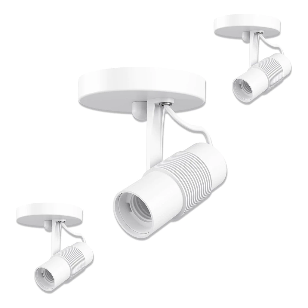 Kit 3x Spot Sobrepor Basic Para 1 Lâmpada Branco E27 Avant