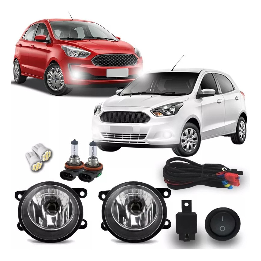 Kit Farol De Milha Neblina Ford Ka Ka+ 2015 A 2018 + Lampada | Shopee ...