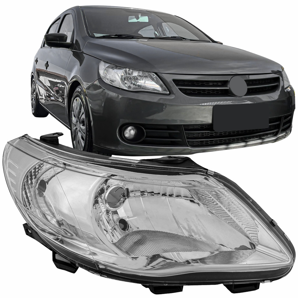 Farol Gol Voyage Saveiro G5 2009 2010 2011 2012 Foco Simples Cromado ...