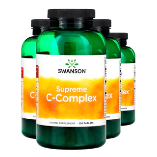 Kit 4x Supremo C-Complex Swanson Vitamina C 250 Tabs Importado /Made in Usa