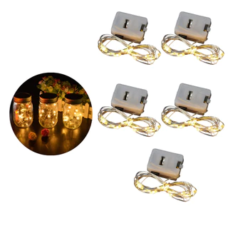 5x Luz De Fada 2m Pisca Pisca Artesanato Garrafas De Vidro com Baterias Decoração Natal 10 Led/m