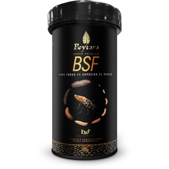 Ração Para Peixes Bsf Black Soldier Fly 75g - Poytara