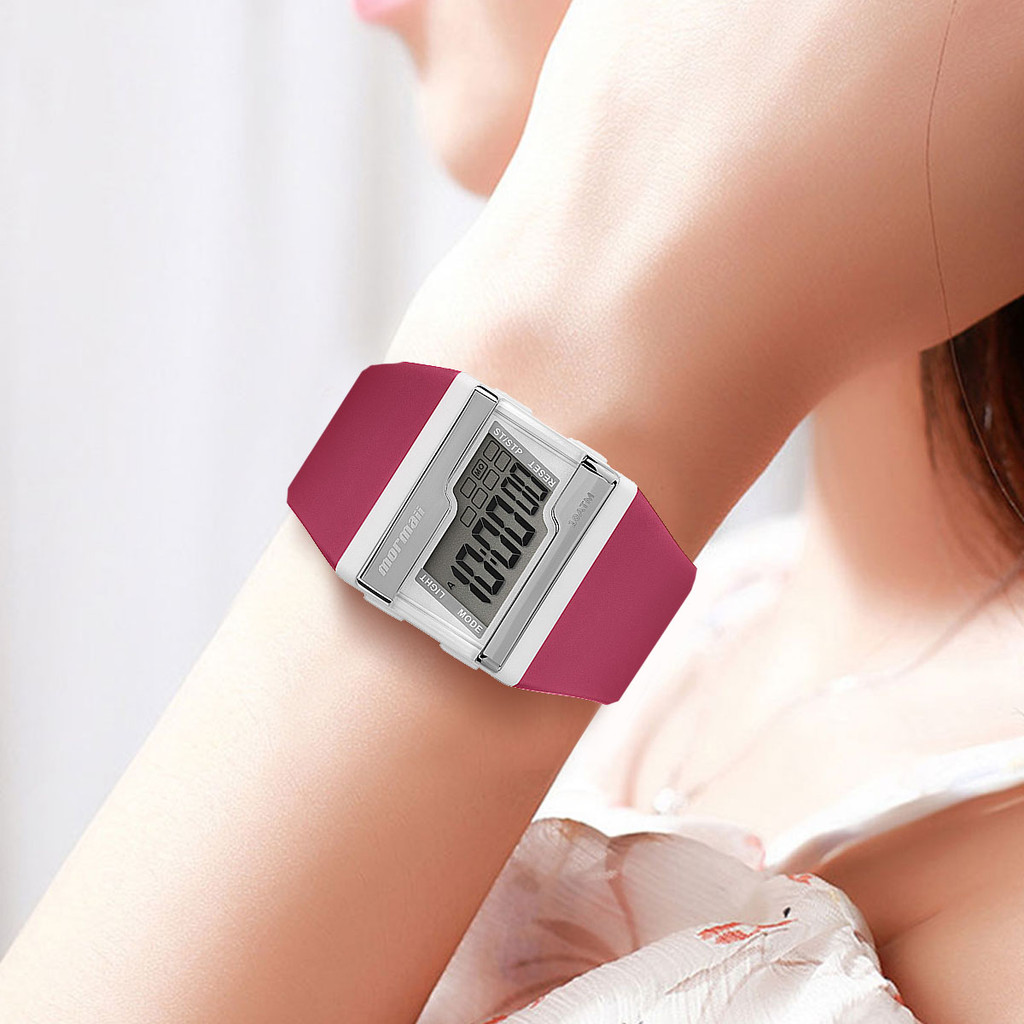 Relógio Digital Feminino Troca a Pulseira Kit com 3 Pulseiras à