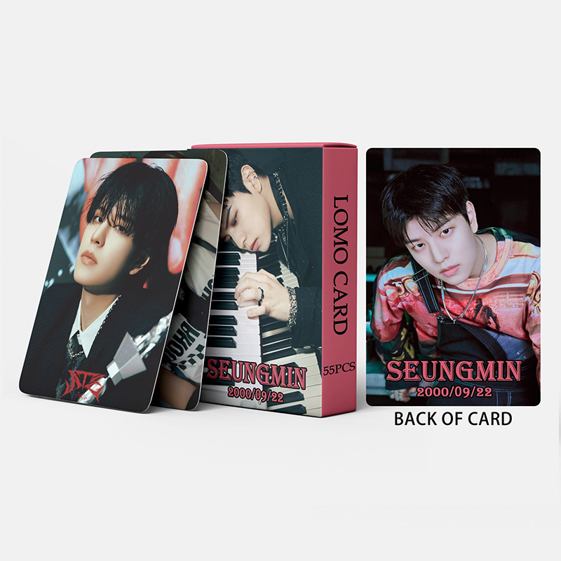 55pcs/box Stray Kids Seungmin Photocards ATE Álbum KPOP LOMO