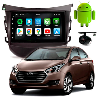 Kit Central Multimidia Android 7 Polegadas Hb20 2012 13 14 15 16 17 2018 2019 Moldura C/Saída de Ar
