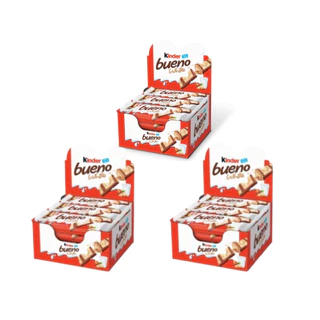 Kit com 3 unidades de Kinder Bueno White 15x39gr