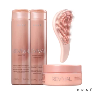 Kit Braé Revival Força e Brilho + PRESENTE Escova Braé