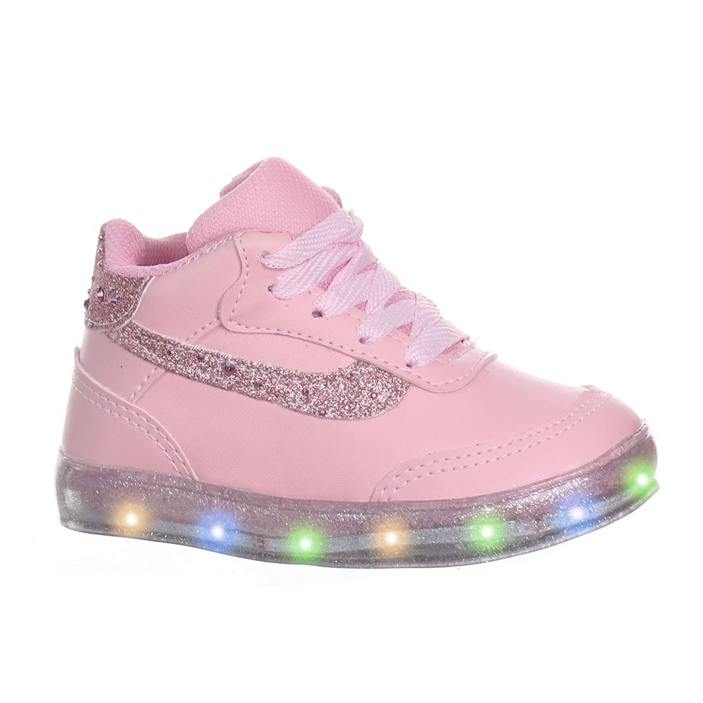 Sapato de Menina Criança Luzinha Led Botinha Infantil Escolar Moda Casual