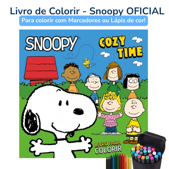 Livro de Colorir Snoopy - Cozy time - CAPA MOLE - CIRANDA CULTURAL ...