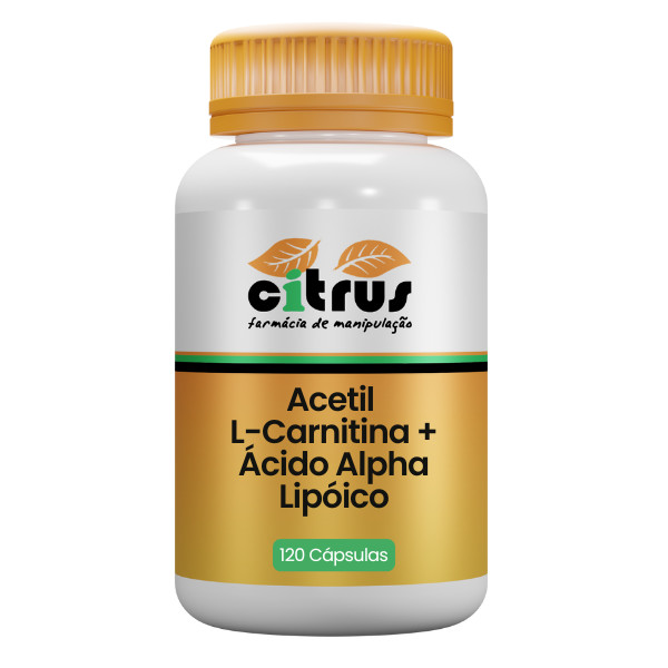 Acetil L-Carnitina + Ácido Alpha Lipóico 120 Cápsulas