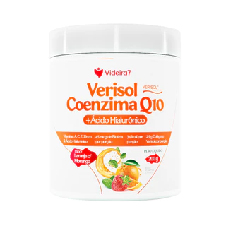 Colágeno Verisol CoQ10 Hialuronico Morango c/Laranja - 200g - Videira 7 em Oferta na Shopee