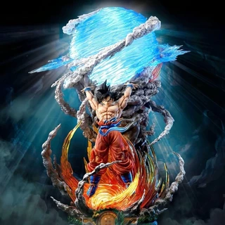 Estoque pronto envio rápido caixa vitalidade bomba goku figura caçador vitalidade bomba luminosa goku estátua na moda jo