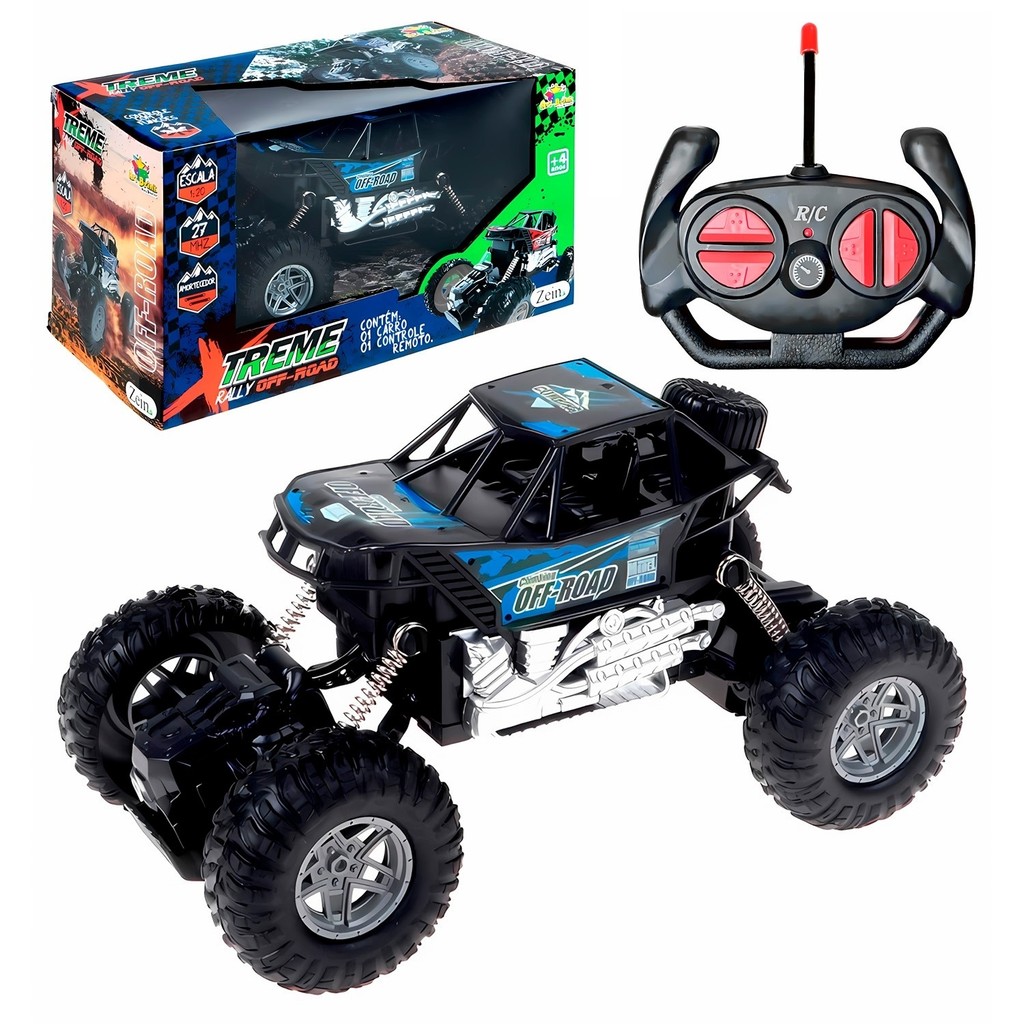 Carrinho De Controle Remoto 4x4 Infantil Brinquedo Recarregável