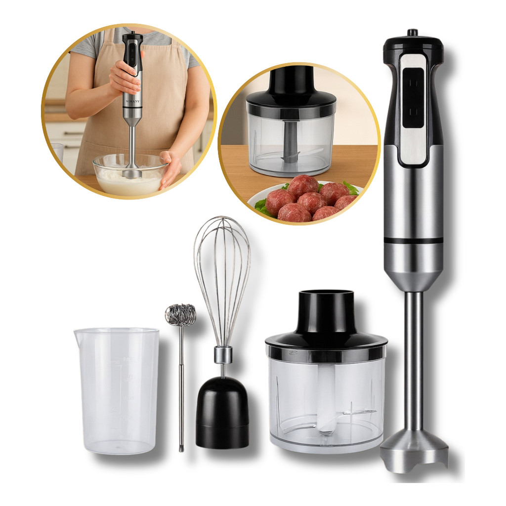 Batedor Elétrico de Mão 5 em 1 – Ovos, Chantilly, Café e Muito Mais -127V