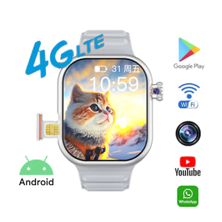 Relógio Smartwatch 4G Com slot Para Cartão sim E Câmera GPS WiFi B29 Android Playstore 49mm fitness Esportivo 8EMJ