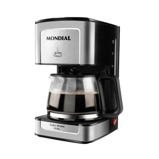 Cafeteira Elétrica Dolce Arome Mondial Inox C-43-20 Xícaras Preta 220V em Oferta na Shopee