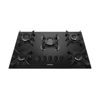 Fogão Cooktop a Gás Itatiaia Electra 5 Bocas Preto Mesa de Vidro 127V/220V