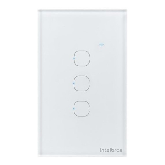 INTERRUPTOR WI-FI SMART ACIONAENTO VIA APP 3 TECLAS TOUCH EWS 1003 BRANCO INTELBRAS