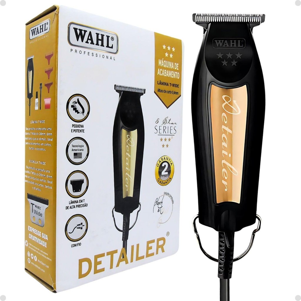 Imagem do produto Wahl Maquina 5 Star Series Detailer Black & Gold Bivolt