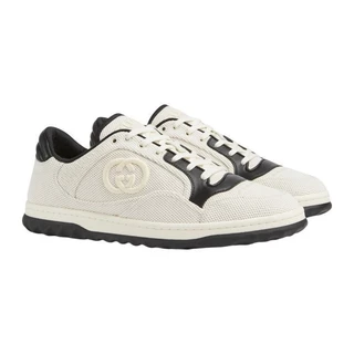 G ucci 2024 Verão novos sapatos masculinos entrelaçados bordado duplo Bege lona redonda cabeça tecido esportes CXG4 PJRY