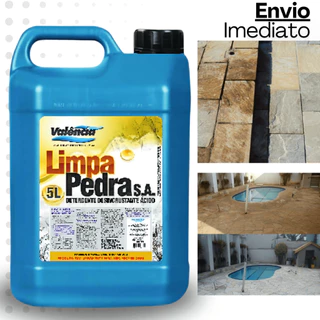 Limpa Pedra Limpeza Pesada Encardido 5 Litros Pedra Renova Cerâmica Limpa Piso Antiderrapante