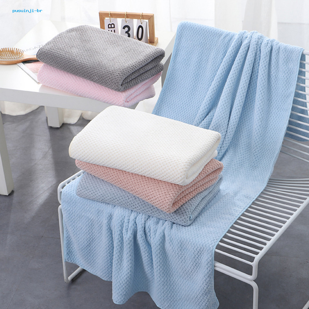 Large Bath Towel Coral Velvet Soft and Absorbent Fleece Beach Quick Dry