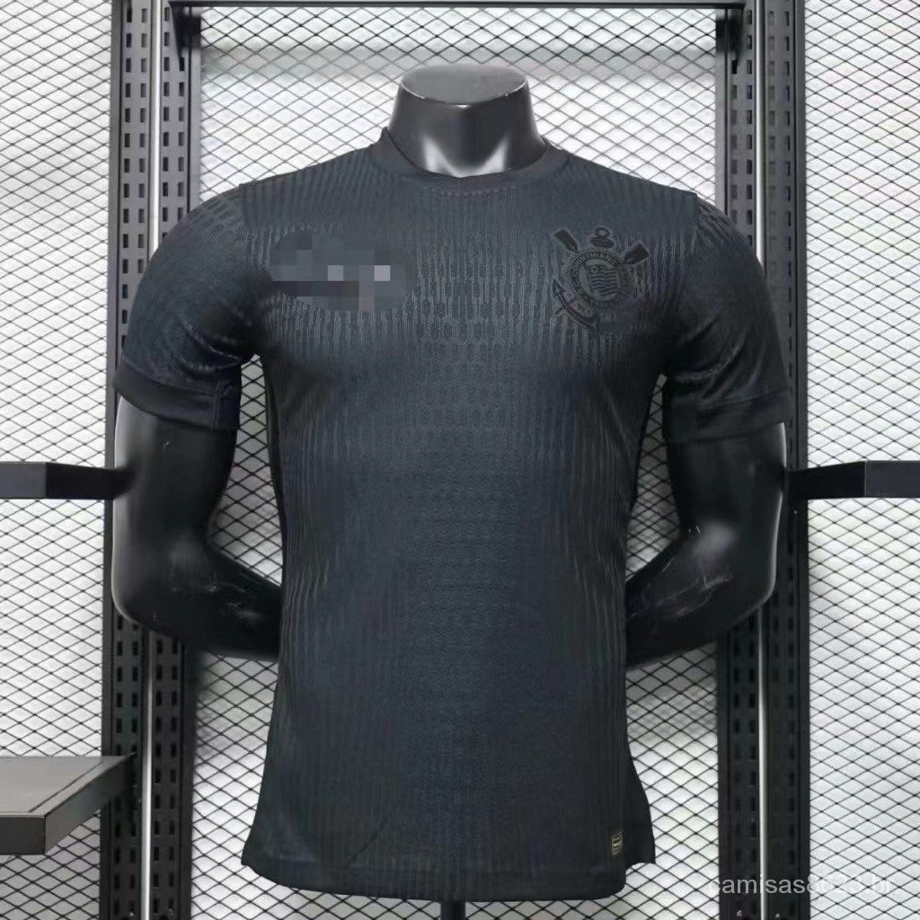 2425 Última Versão Jogador Colintien Far Black Short-Sleved Futebol Jersey Men
