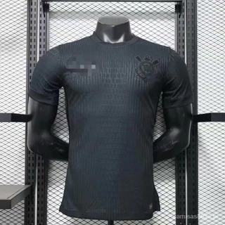 2425 Última Versão Jogador Colintien Far Black Short-Sleved Futebol Jersey Men
