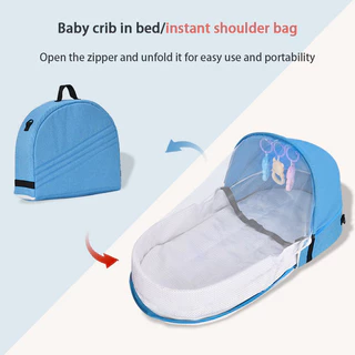 Berço portátil dobrável à prova de pressão, cama intermediária, isolamento para recém-nascidos, berço biônico para viagem