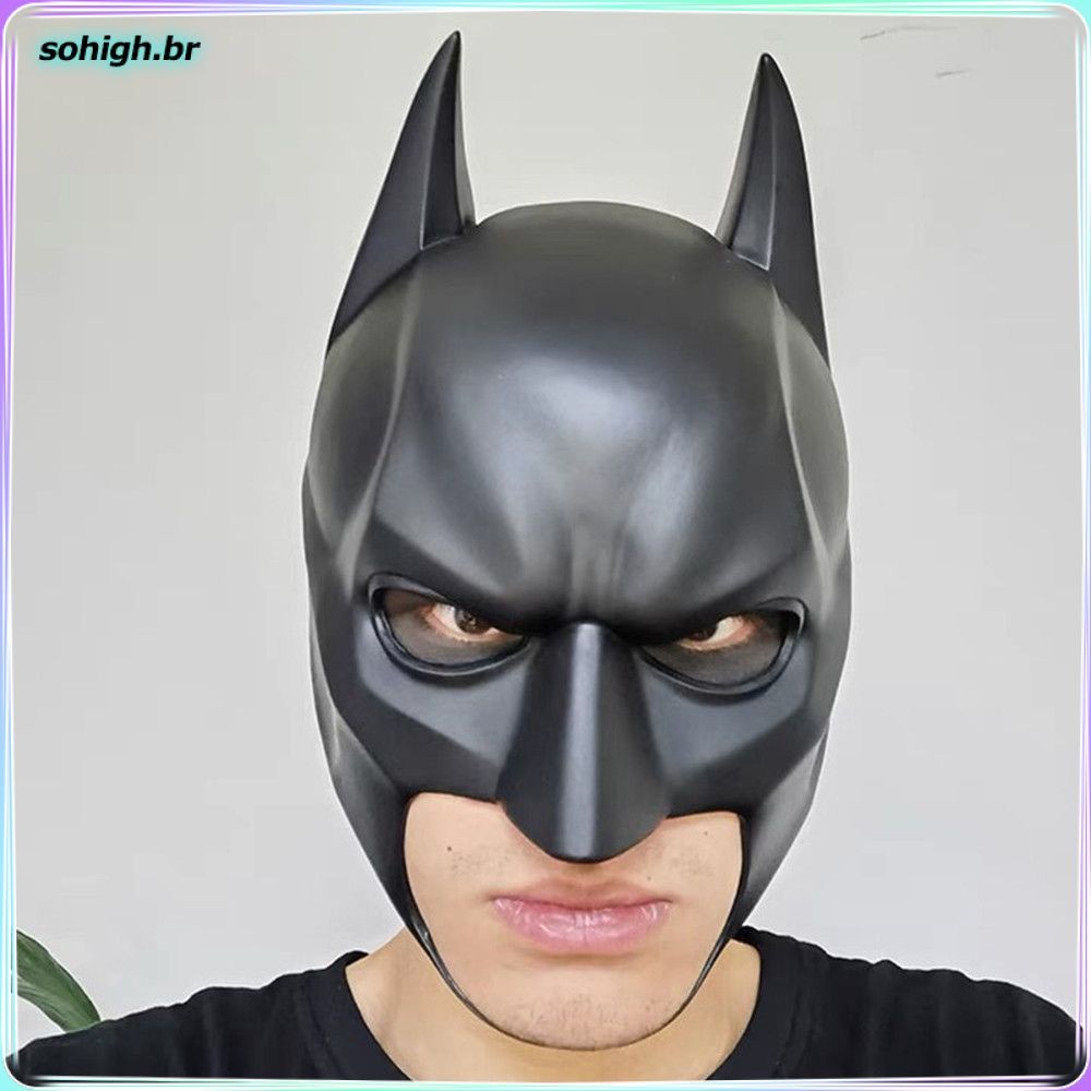[SOH] Máscara de látex Batman Capuz Halloween Cosplay Adereços Máscara Batman Máscara Máscara Chapéu Capacete