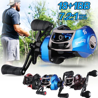 Sougayilang carretel de fundição18+1BB Carretel de Pesca Novo Tipo Três Cores Fundição Carretel Para Pesca Ao Ar Livre