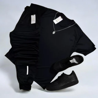 Conjunto Dry Fit Liso Camisa + Calça Jogger Refletivel