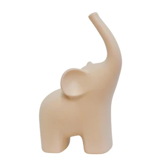 Escultura Enfeite Elefante Bege Animal Luxo Casa em Oferta na Shopee