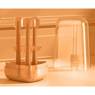 Escova Dente Para bebê Infantil kit 3 peças kids De Treinamento de 0 a 18 meses em Oferta na Shopee