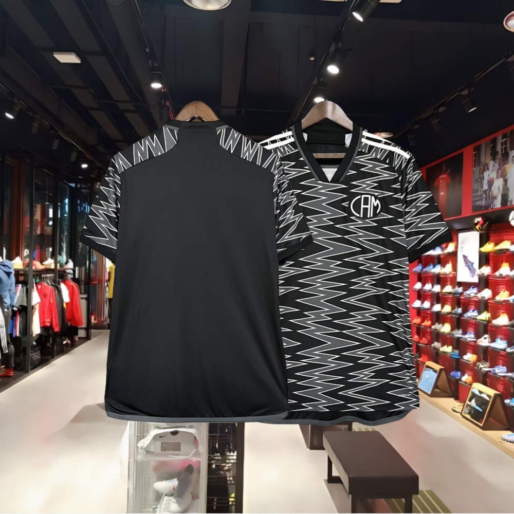 Camisa de Futebol Atlético Mineiro24/25 2nd Away Camisa Masculina Preta Moletom