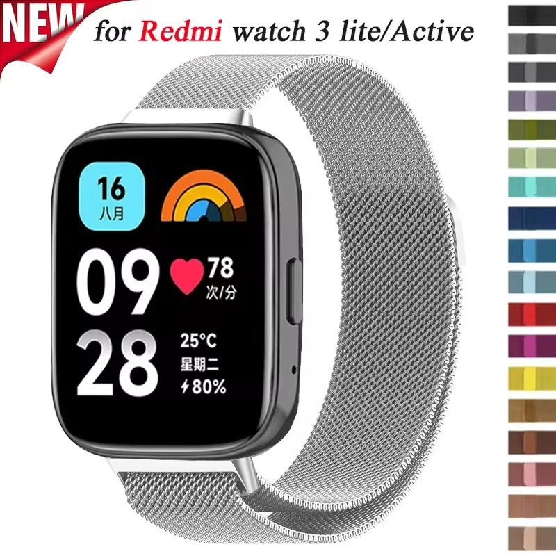 Pulseira Milanesa De 22mm Para Redmi Watch 5 3 Active Lite Metal Aço