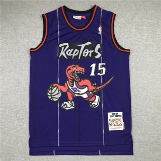 Camisa De Basquete Masculina Toronto Raptors Jersey NBA Vince Carter Mitchell E Ness Rock 1998-99 Regatta