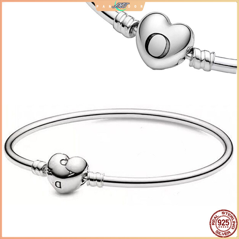 Novos Momentos Quentes Pulseira Em Forma De Coração DIY Grânulo Jóias Moda S925 Prata Esterlina