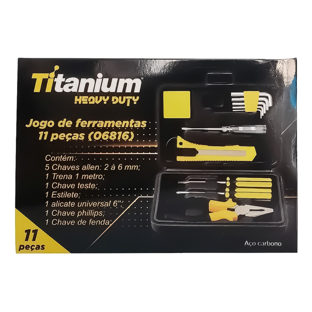 Imagem do produto Kit Jogo De Ferramentas Com Maleta 11 Peças Uso Geral 5