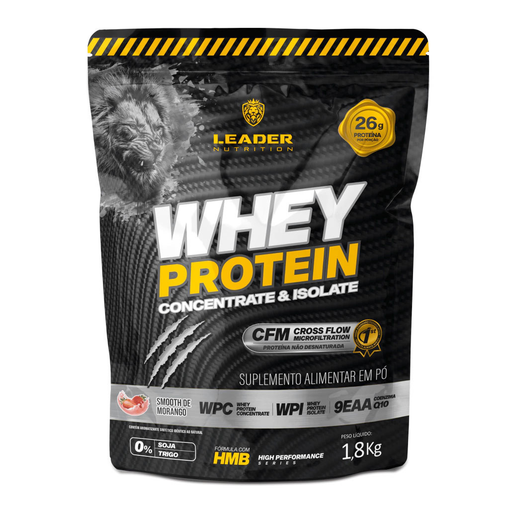 Whey protein Concentrate & Isolate 1,8kg Leader | Shopee Brasil