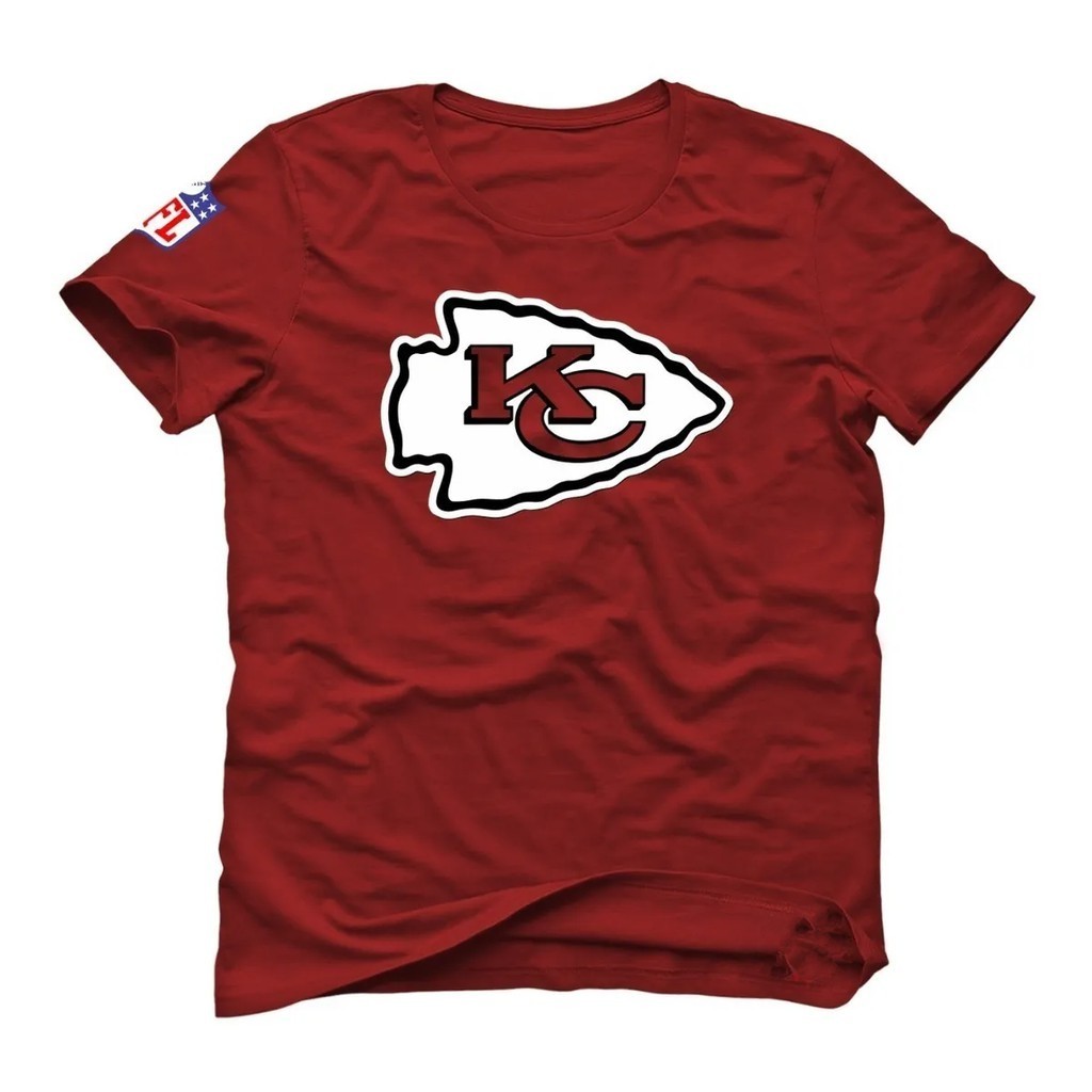 シャツ Kansas City Chiefs Microsoft shirt NFL Camiseta New Era Kansas City Chiefs Logo Time NFL Branco - FIRST