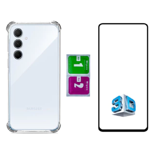 Capinha Capa Proteção Impacto Para Galaxy M35 + Pelicula 3d