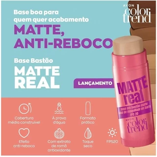 Base em Bastão Matte Real Castanho 340 Q Avon