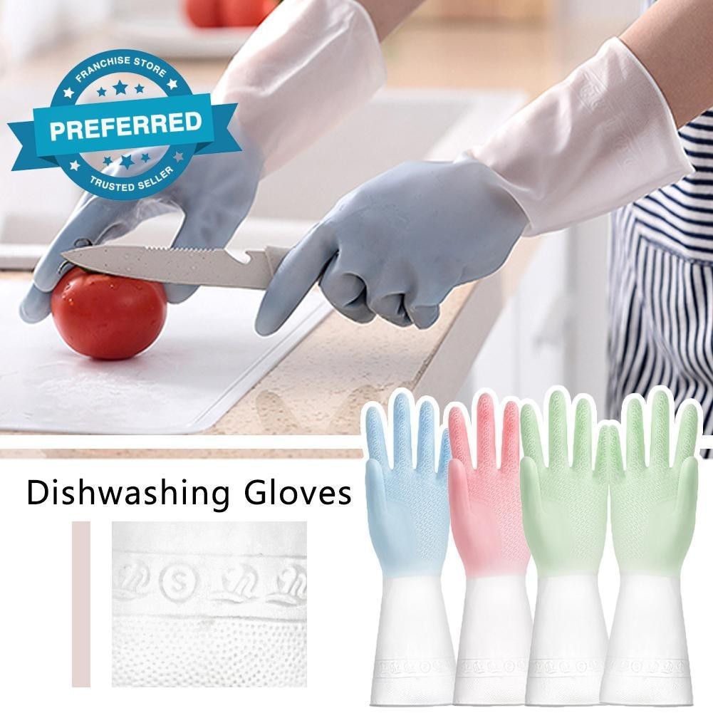Luvas De Lavar Louça Cozinha De Látex Espesso Para Limpeza P5z6 ...